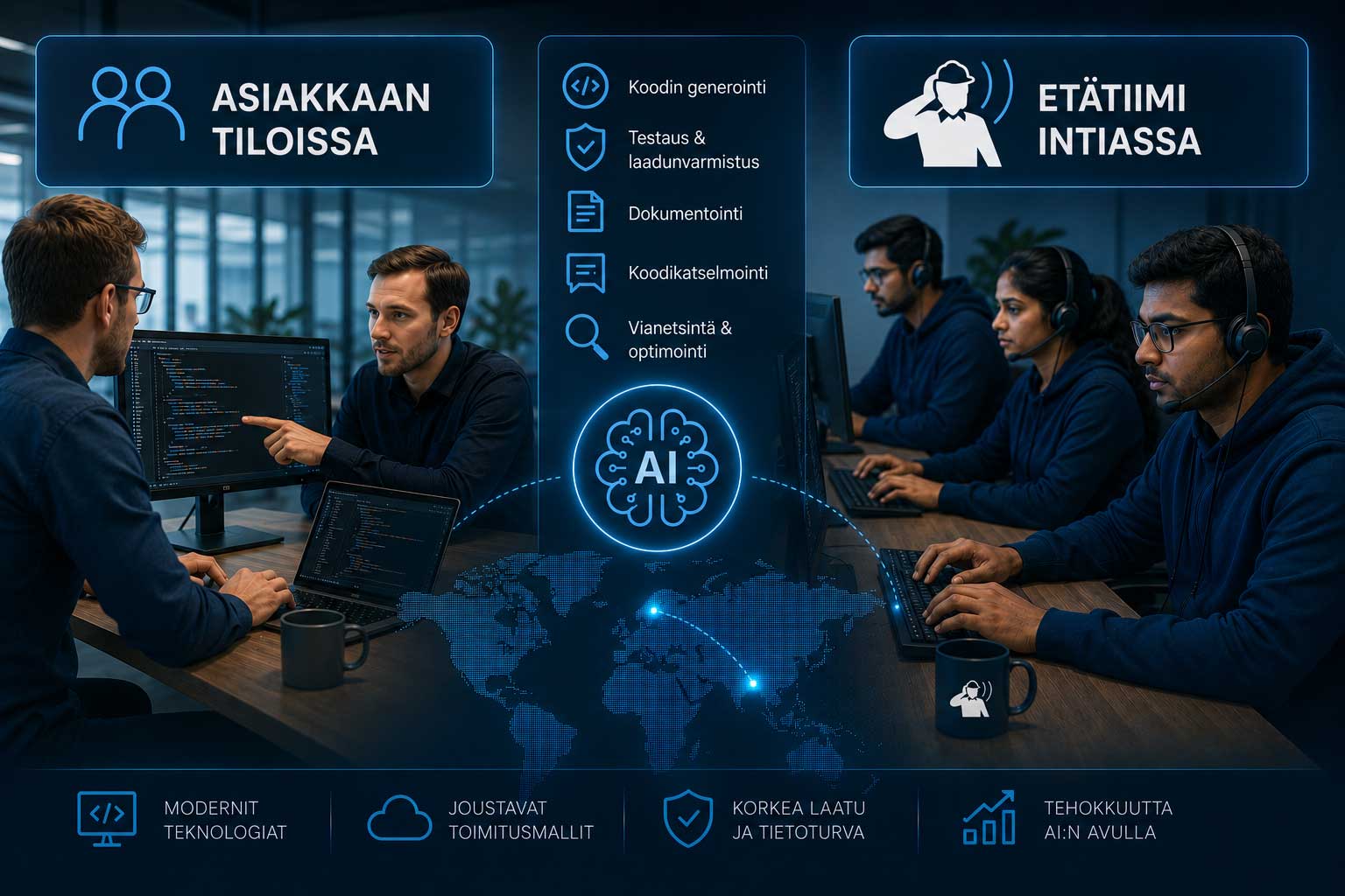 Insinöörejä työskentelemässä toimistossa - Pune, Intia